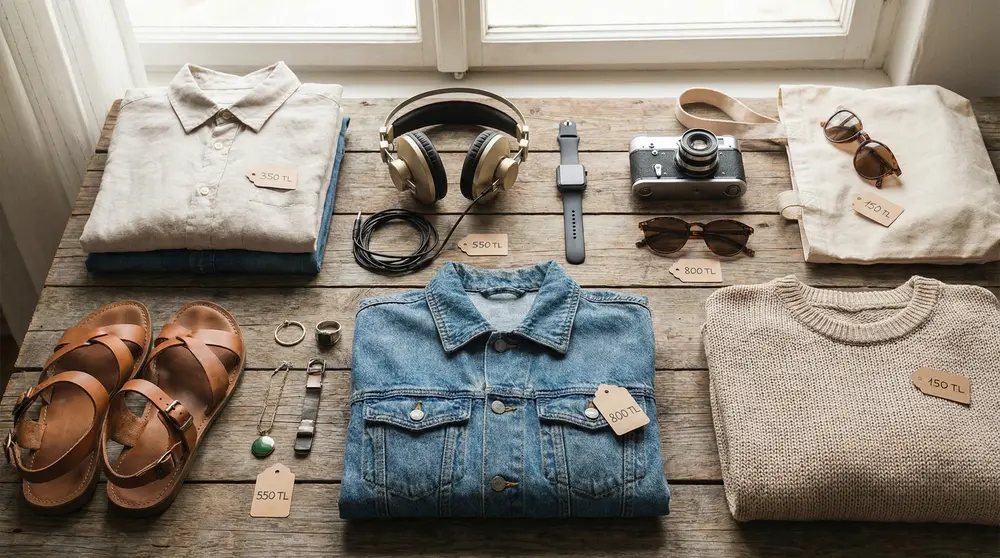 İkinci el satış için hazırlanmış ürünler